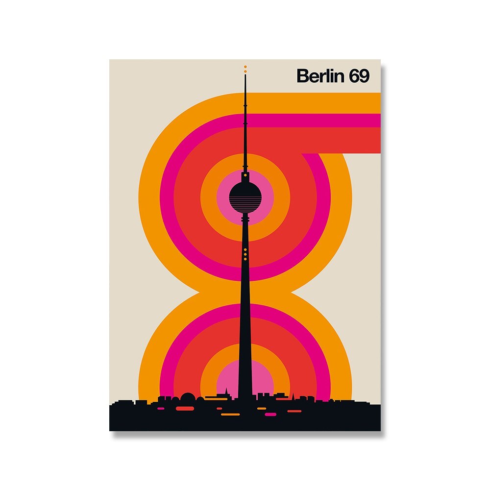 Bauhaus Cities Poster